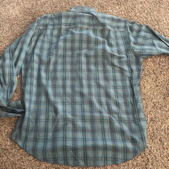 Robert Talbott Medium Multi Color Plaid Pattern Button Front Shirt - Picture 7 of 8